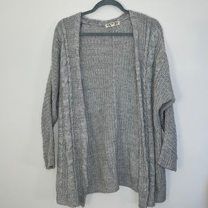 Women’s “Pink Rose” Gray Cardigan